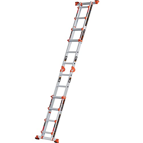 5 Step 17 Ft Anti-Slip Multi Position Aluminum Ladder I2313