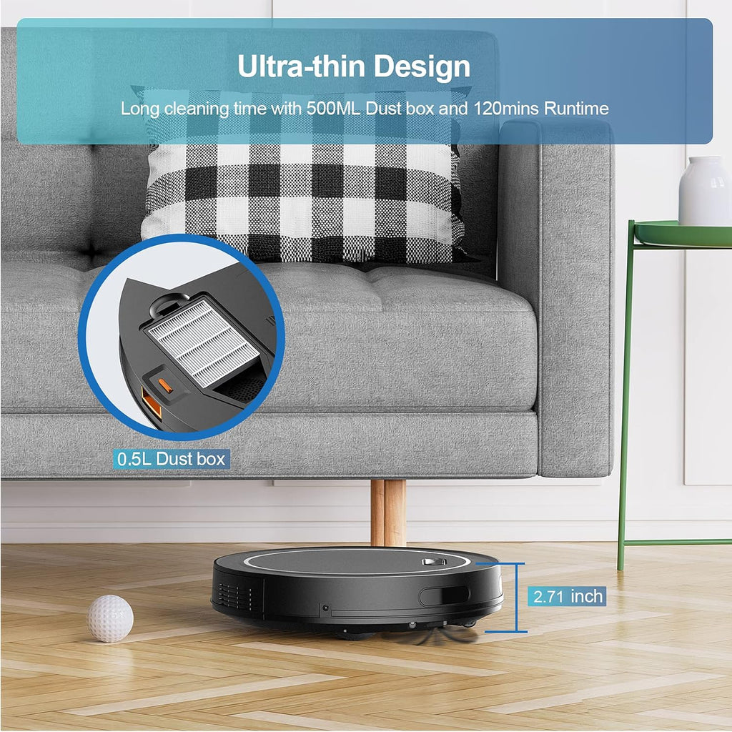 2000Pa Suction Slim Self-Charging Robot Vacuum R1763