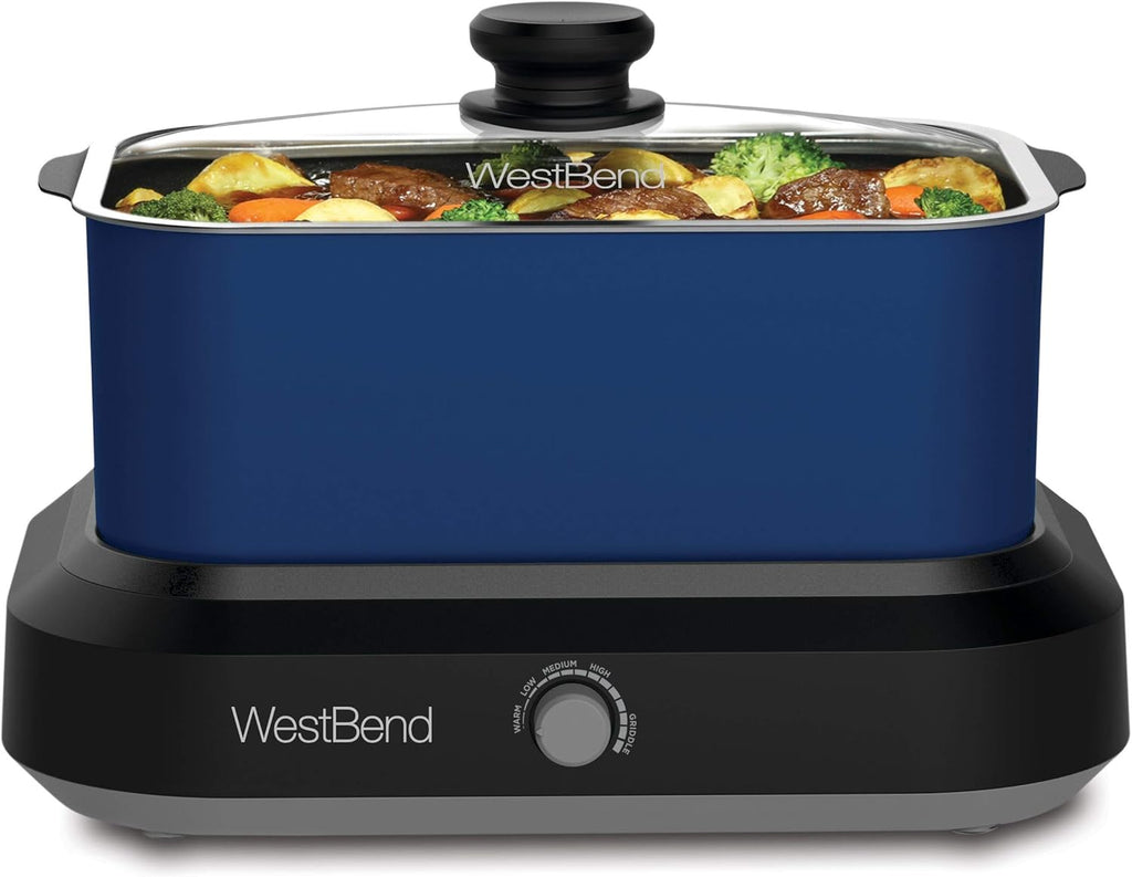 6-Quart Blue Non-Stick Slow Cooker A627