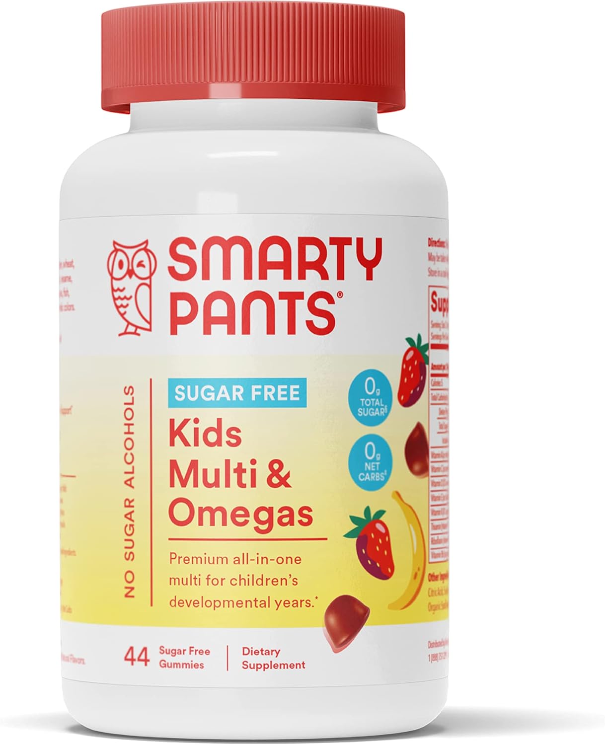 Sugar Free Kids Multivitamin Gummies with Omega 3, Vitamin D3, C & Fiber A901071