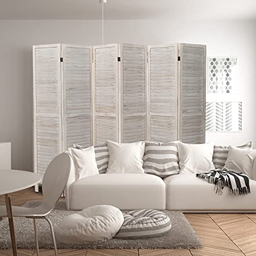 6 Panel Wood Room Divider (Beige) K748