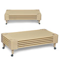 Stackable Kids Nap Cot with 4 Lockable Casters, Set of 5 R5020