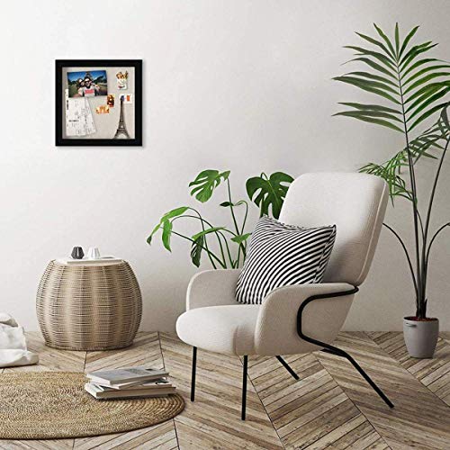 Shadow Box Picture Frame with Linen Board Deep Wood Glass Display Case (Walnut, 2pcs 8X8) O4232