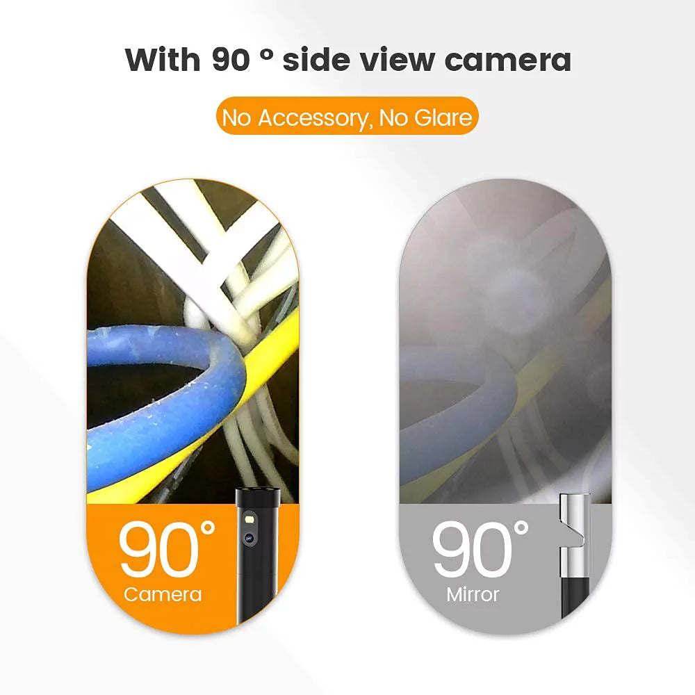 8mm 1080P HD Digital Borescope Inspection Camera with 5 Inch LCD Screen and Semi-Rigid Cable Z878005