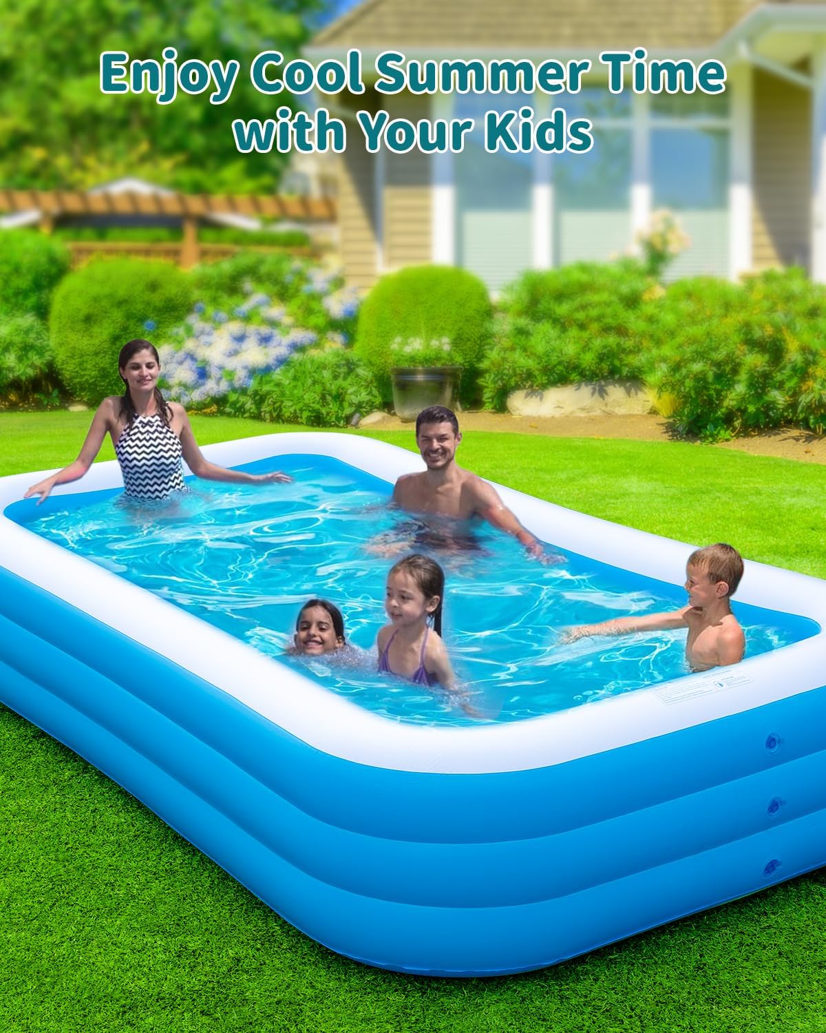 130'' x 72'' x 22'' Inflatable Pool with Pump V24090