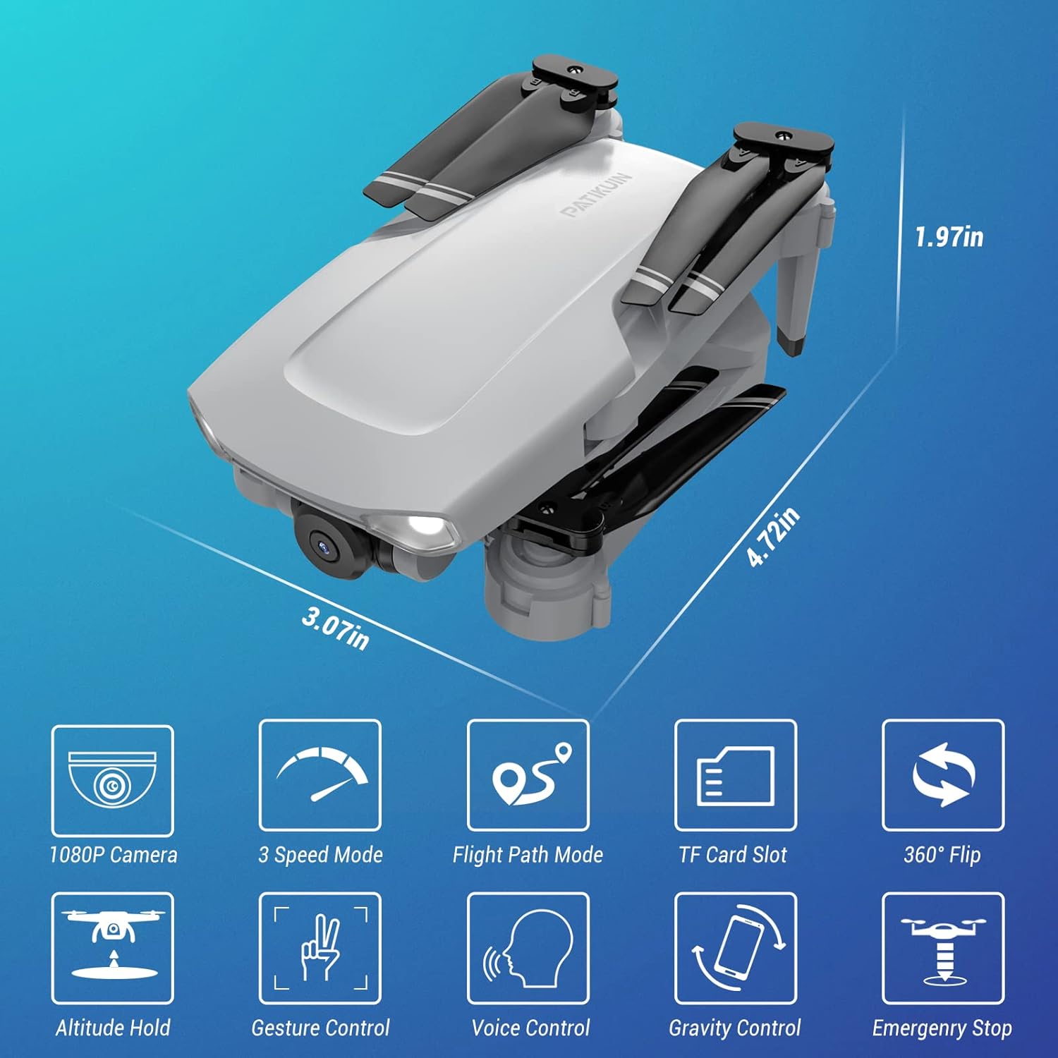 HD 1080P FPV Foldable RC Quadcopter Drone with Camera F969