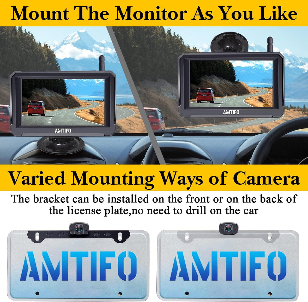 Wireless Backup Camera 5 Inch Monitor Rear View System N6204
