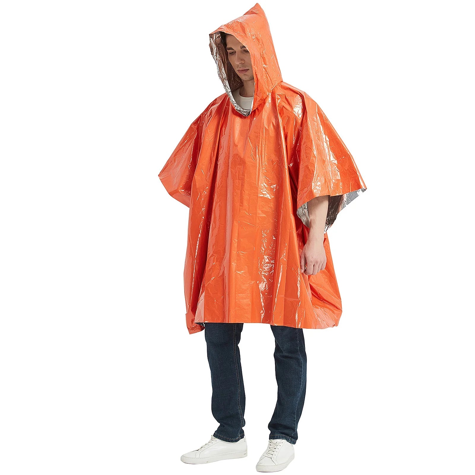 Waterproof Thermal Poncho Raincoat with Bag and Tent Shelter E75121