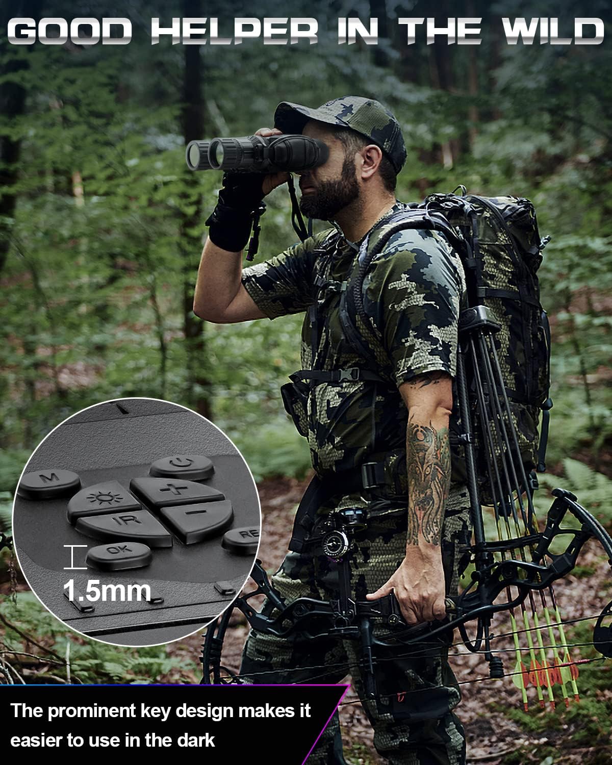 Digital Infrared Night Vision Binoculars with 32GB Memory Card G263