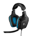 Wired Gaming Headset with Flip-to-Mute Mic, Black/Blue D177