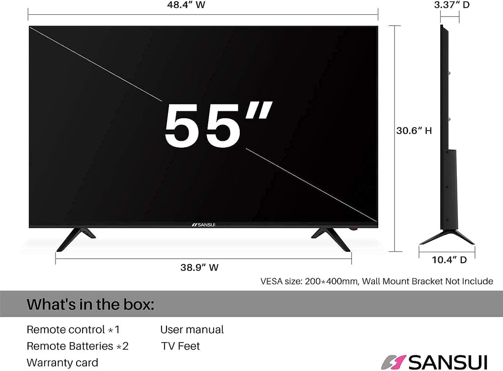 55 inch 4K UHD HDR Smart LED Android TV L841