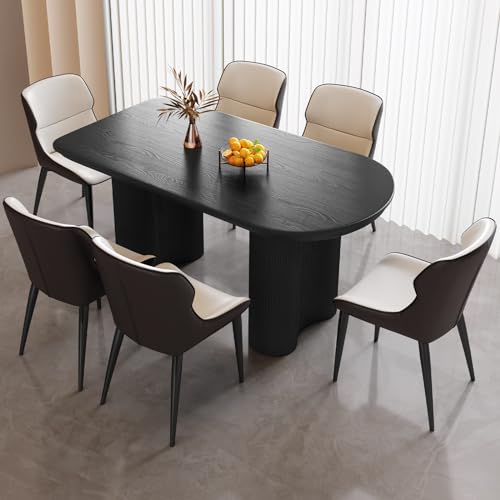 55" Oval Dining Table with 6 Chairs Q341030