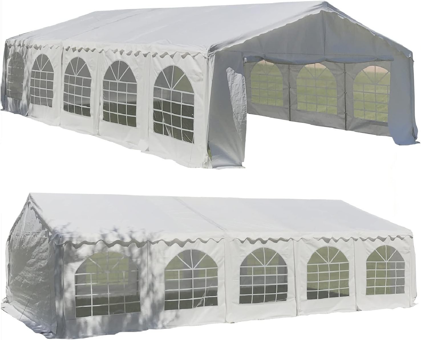 32'x20' PE Tents with Waterproof Top & Removable Sidewalls C8592