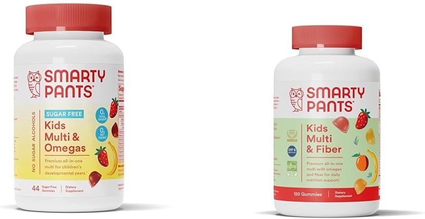 Sugar Free Kids Multivitamin Gummies with Omega 3, Vitamin D3, C & Fiber A901071