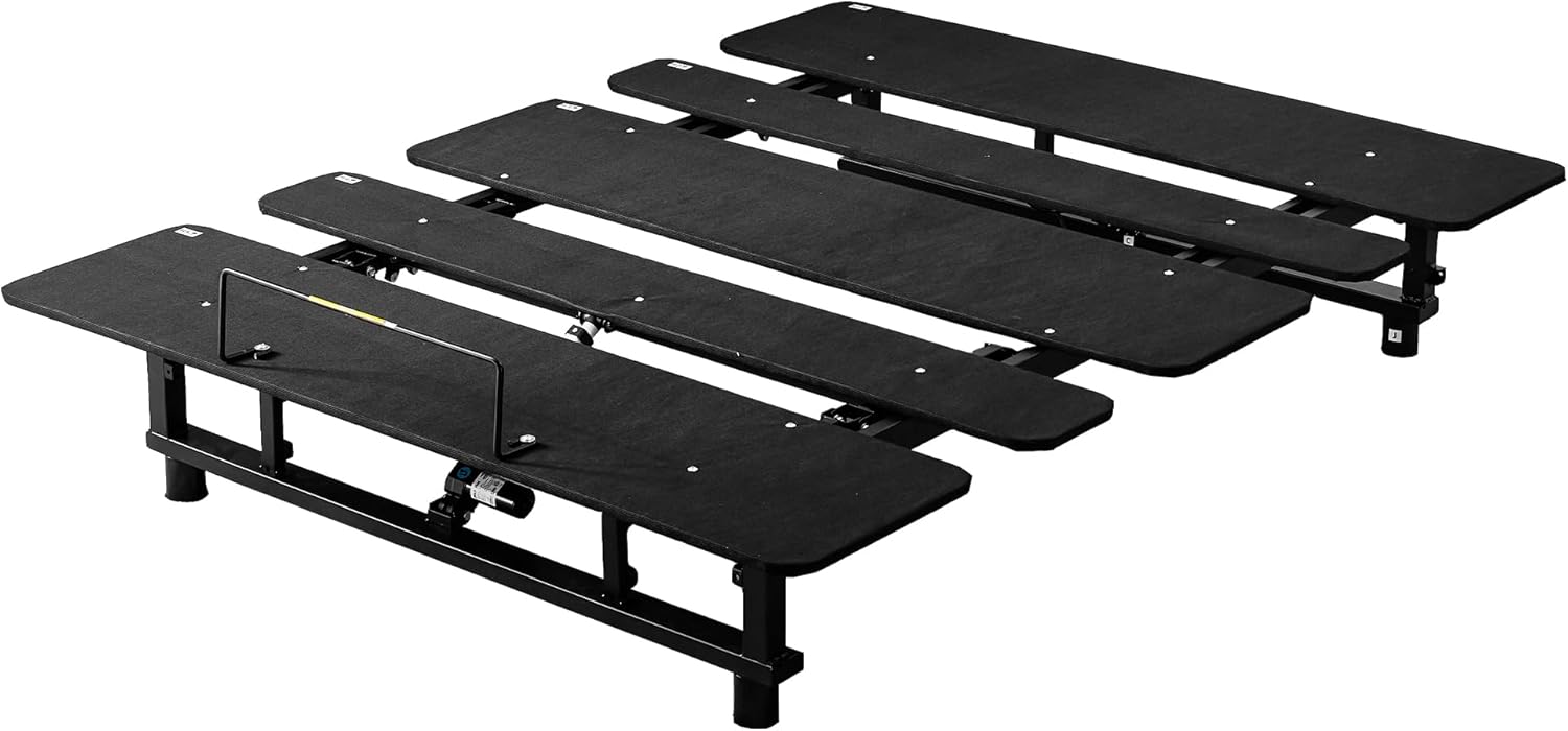 Black Queen Adjustable Bed Frame with Wireless Remote M82950