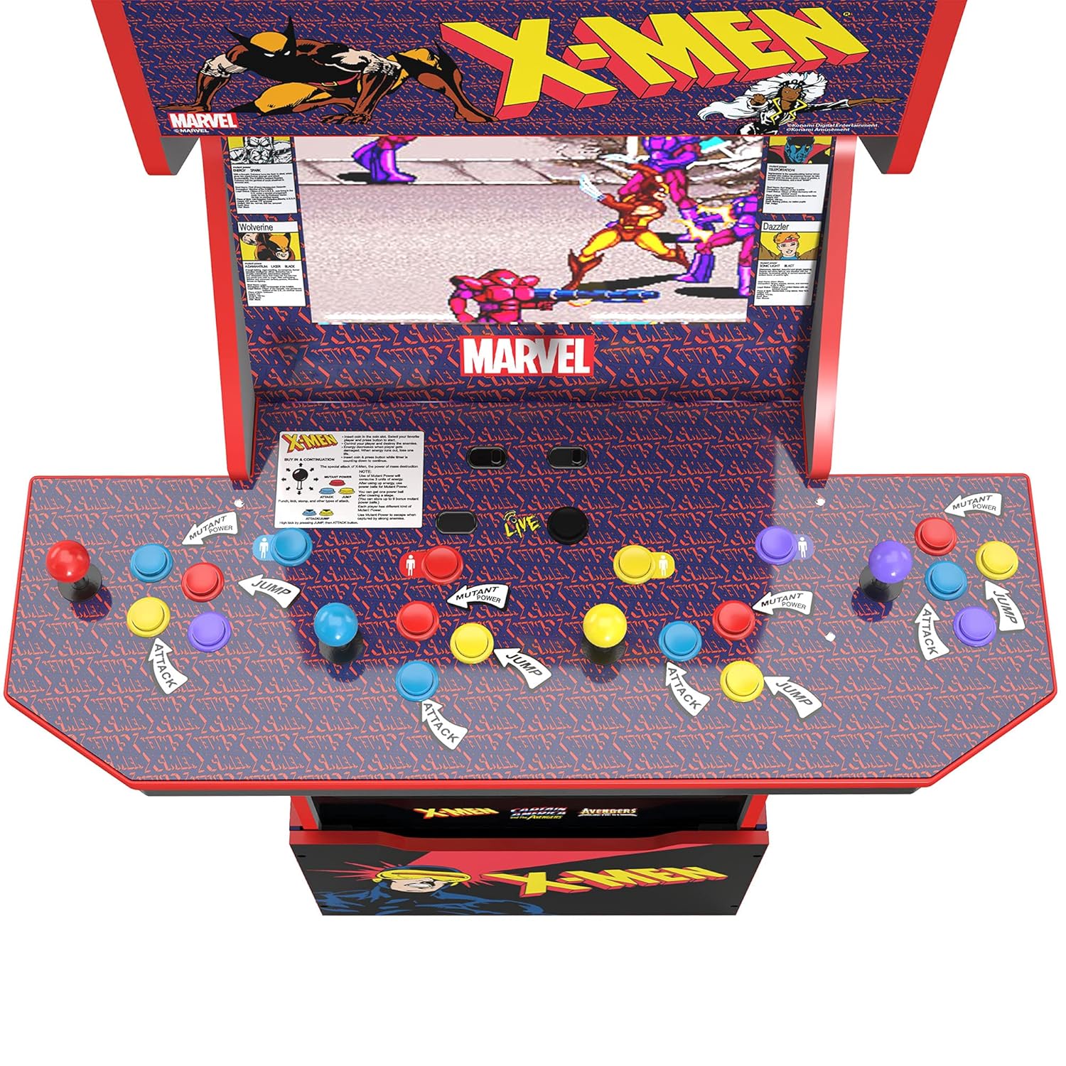 4 Player Arcade Machine with Riser & Stool Q571892