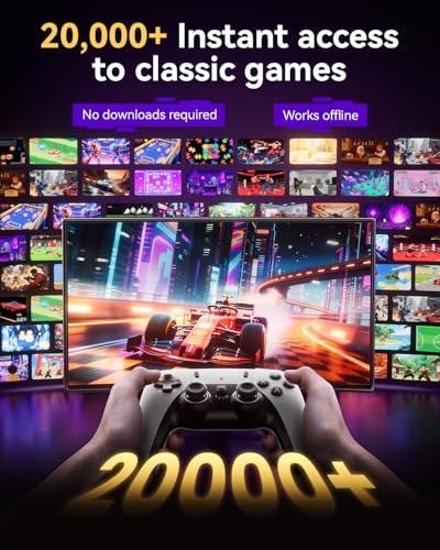 Retro Gaming Console Stick with 4K HDMI, 20000+ Games, Dual 2.4G Wireless Controllers V8694