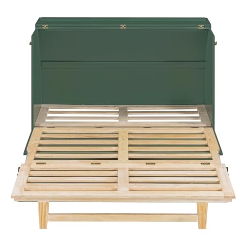 Gray Queen Murphy Bed with Drawers X2359