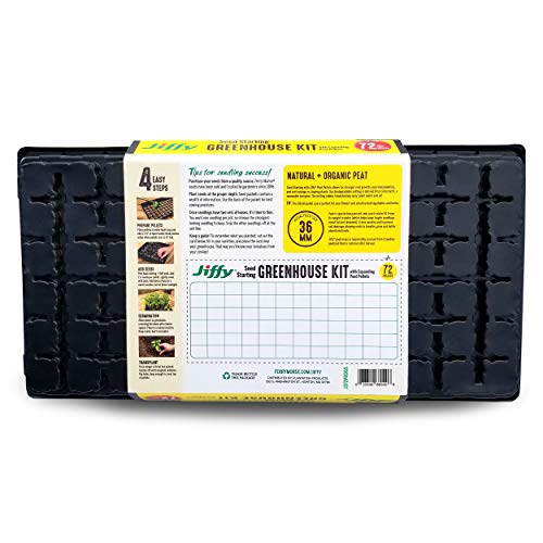 72 Cell 36mm Peat Pellets Seed Starting Tray Kit, 2 Pack C3954