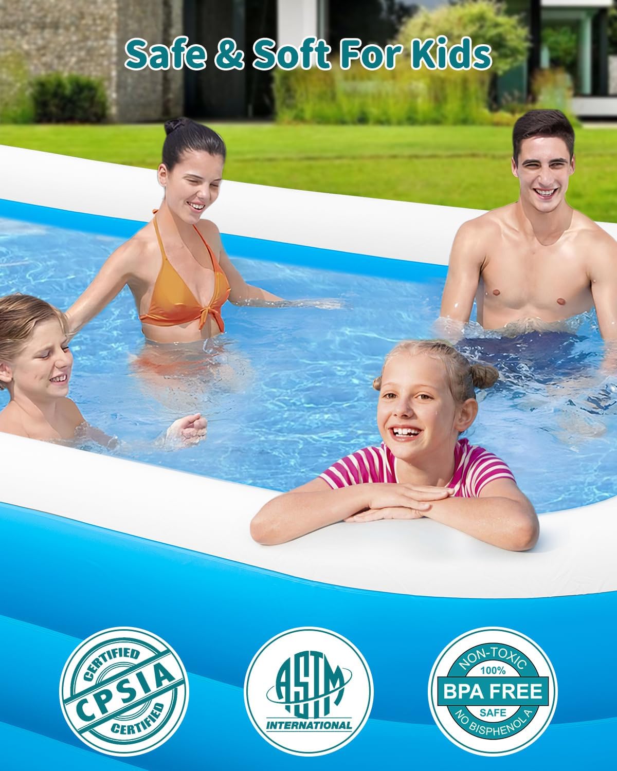 130'' x 72'' x 22'' Inflatable Pool with Pump V24090