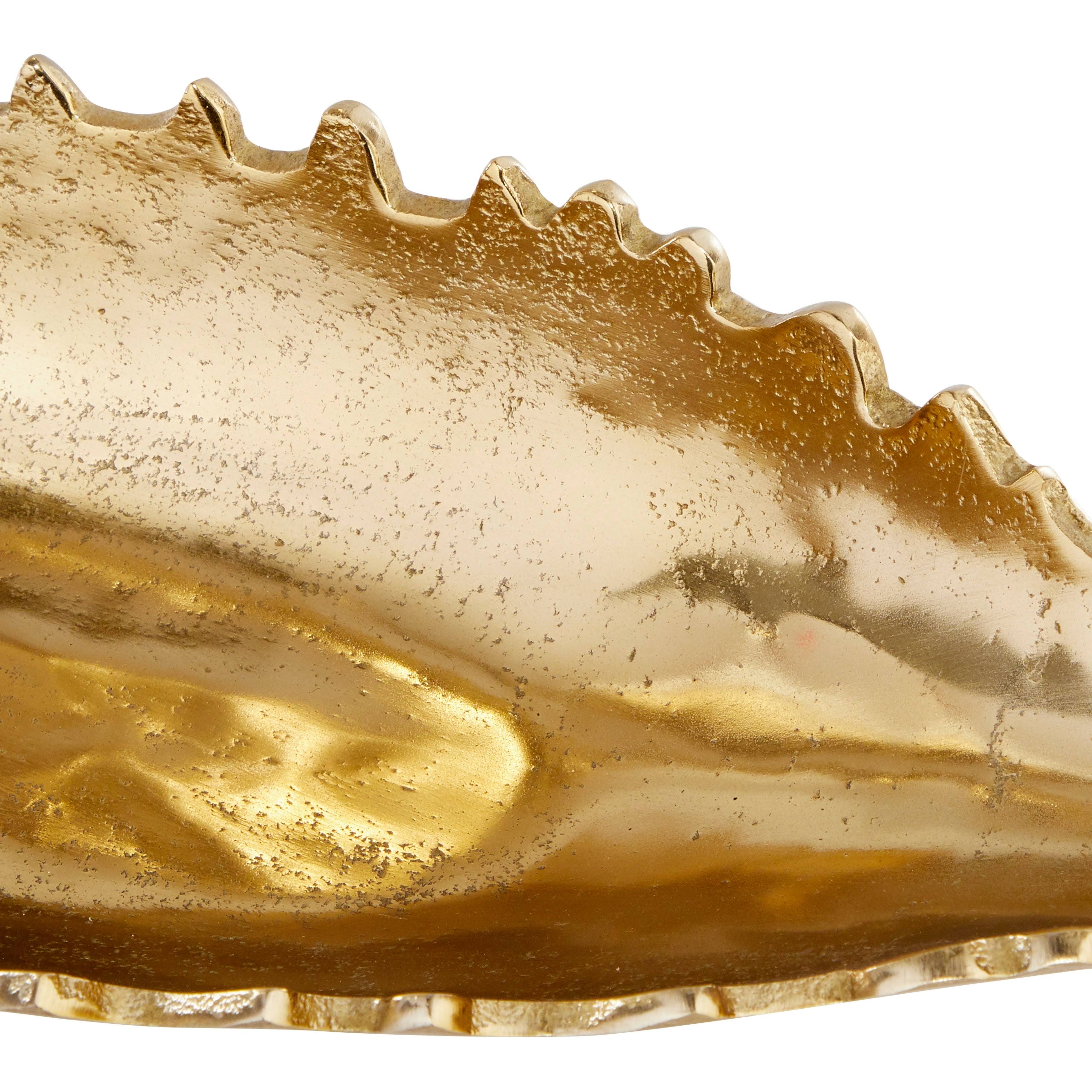 Large Metallic Gold Metal Boat Trays, Set of 3 U7878