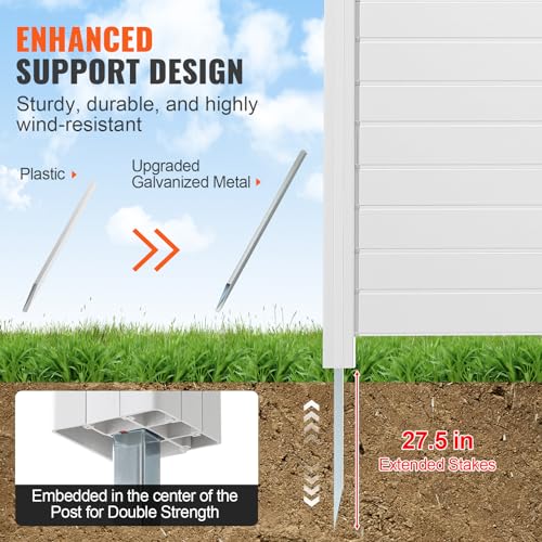 50" W x 50" H 2-Panel Vinyl Privacy Fence I824