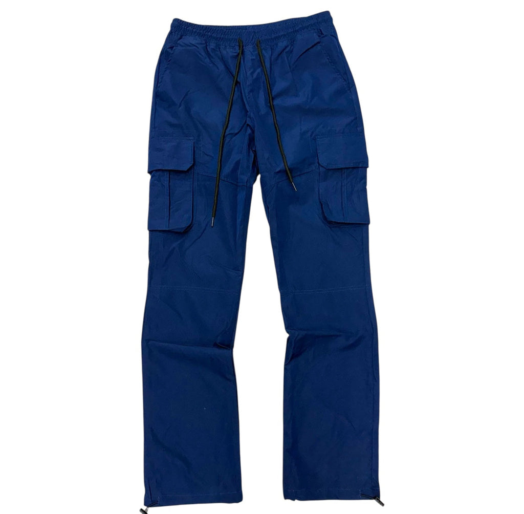 Rebel - Straight Fit  NYLON Cargo Pants - NAVY - 421