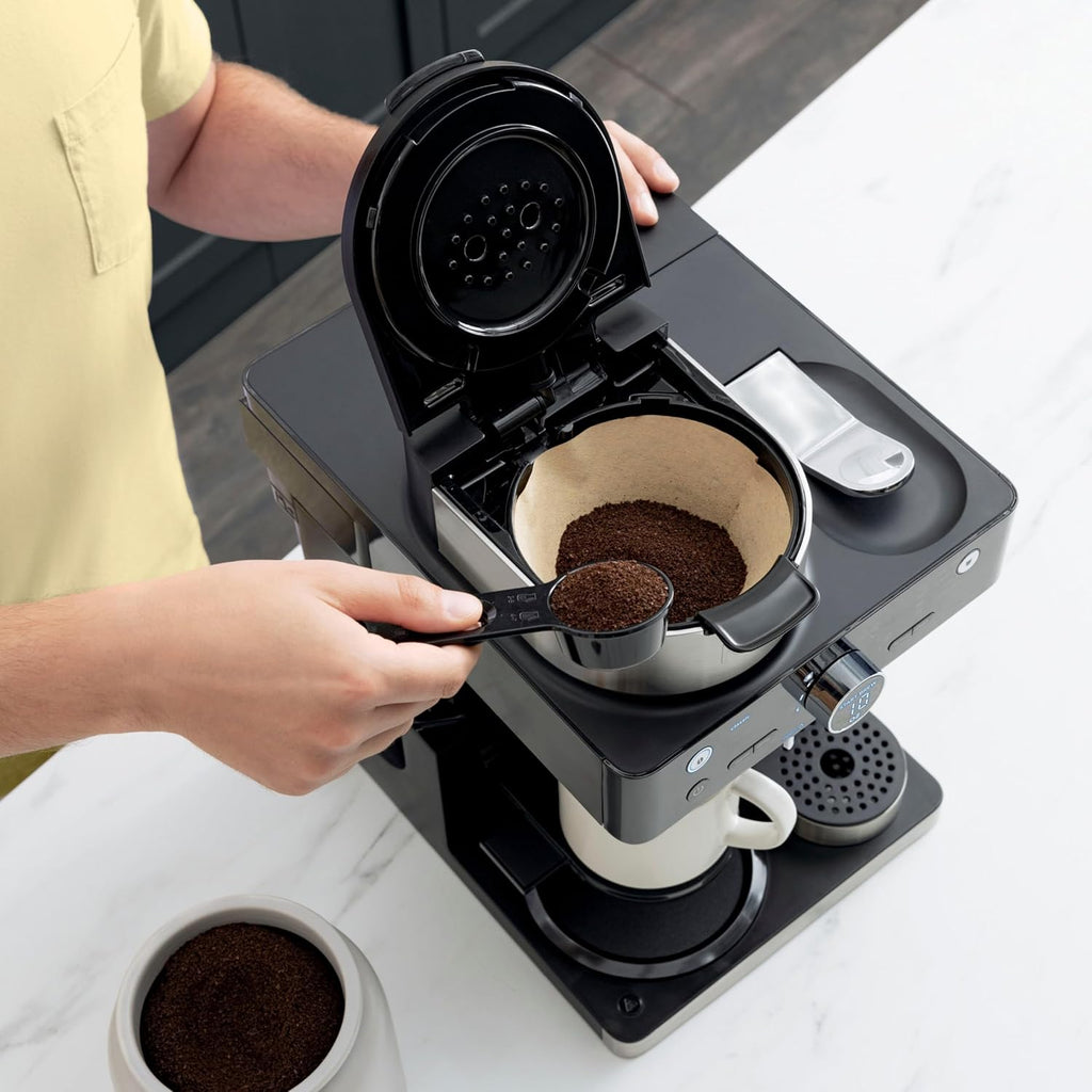 Espresso & Coffee Barista System, Single-Serve Coffee & Nespresso Capsule Compatible, 12-Cup Carafe, Built-in Frother E56329