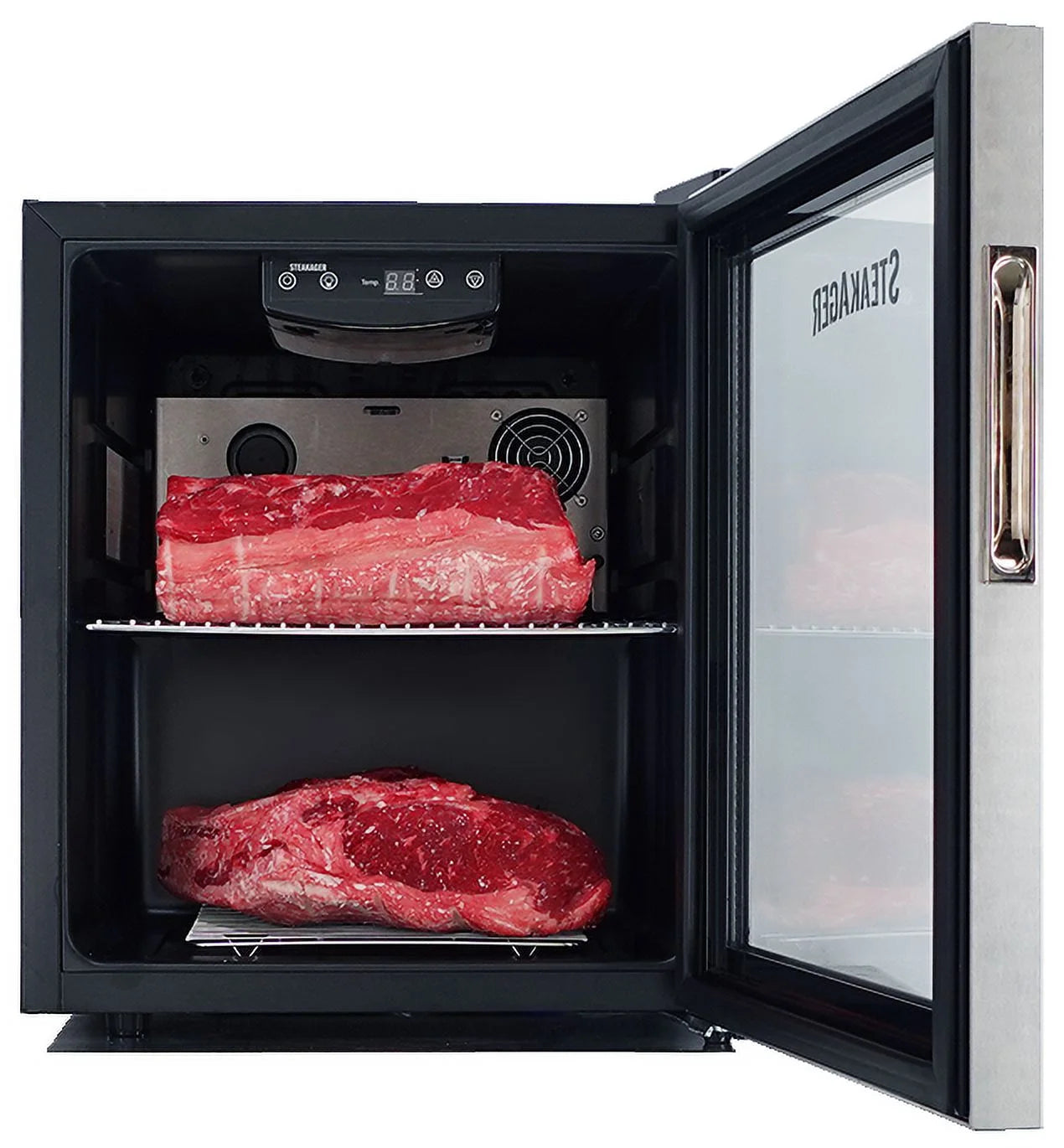 Black and Stainless Steel Home Beef Dry Aging Refrigerator with 20Lbs Capacity H20550