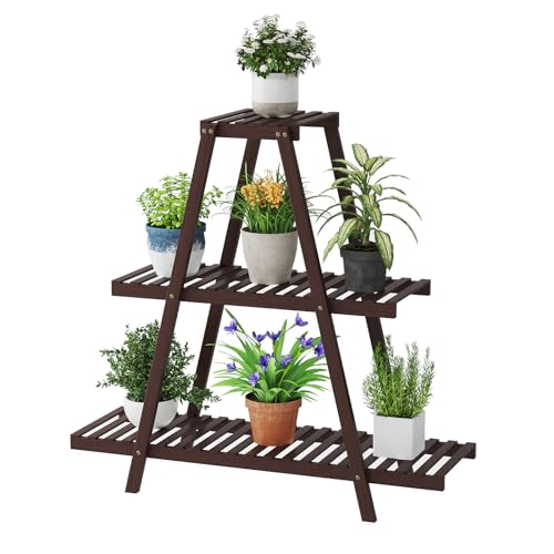 3 Tier 8 Potted Bamboo Plant Stand G140167