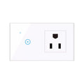Wi-Fi Smart Wall Outlet With 1 Gang Touch Light Switch P559