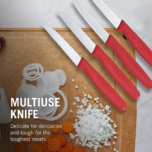 Red Set of 6 Swiss Classic Knife Set S305