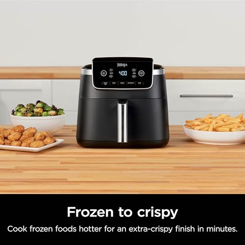 4-in-1 Air Fryer with 5 QT Capacity, Nonstick Basket & Crisper Plate, Grey Z1614
