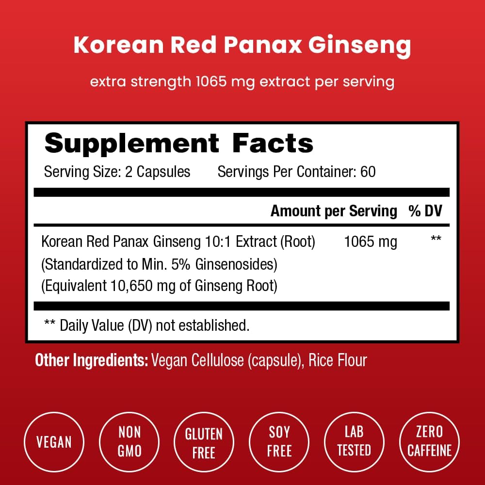 Korean Red Panax Ginseng Capsules R217