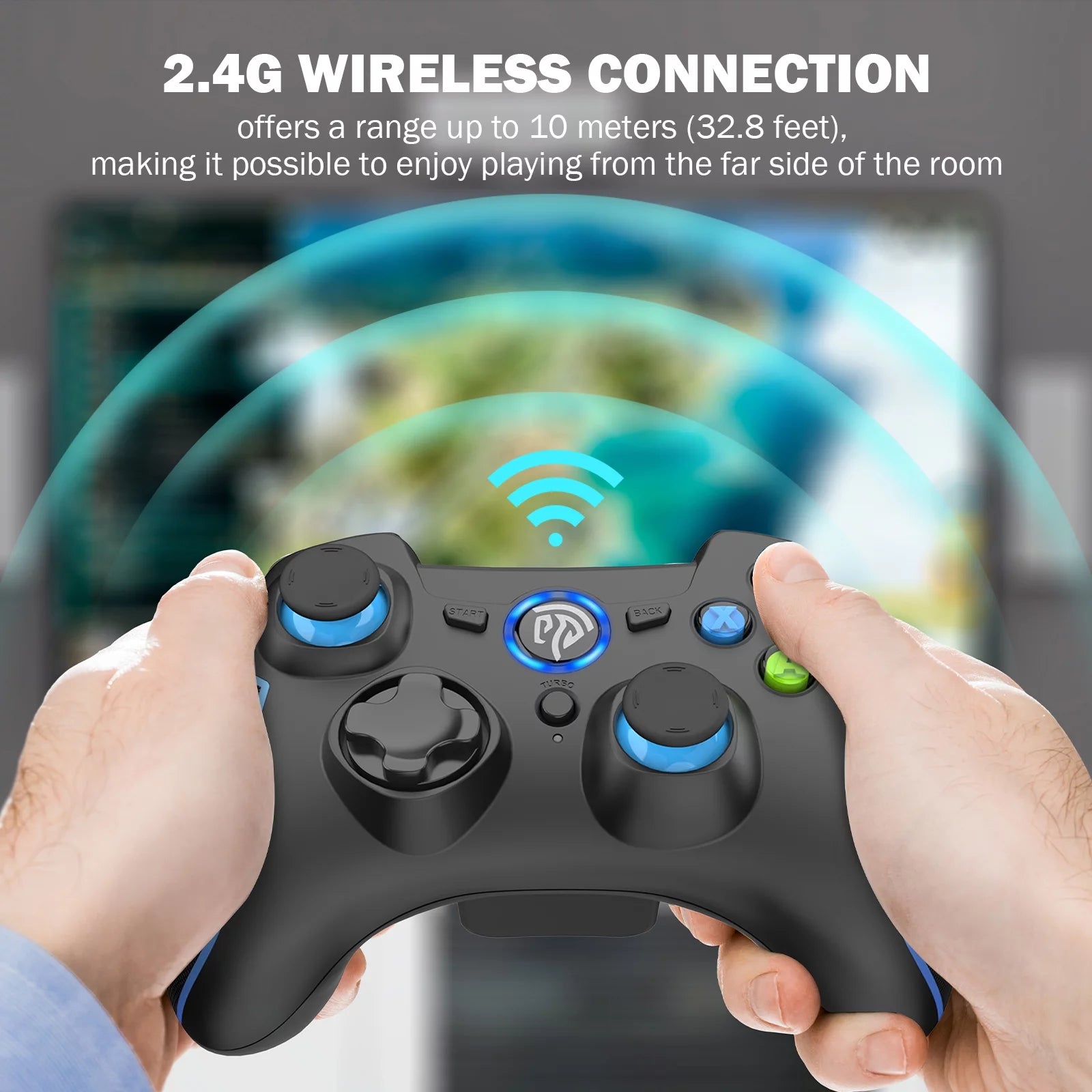 Black 2.4GHz Wireless Gaming Controller D559923