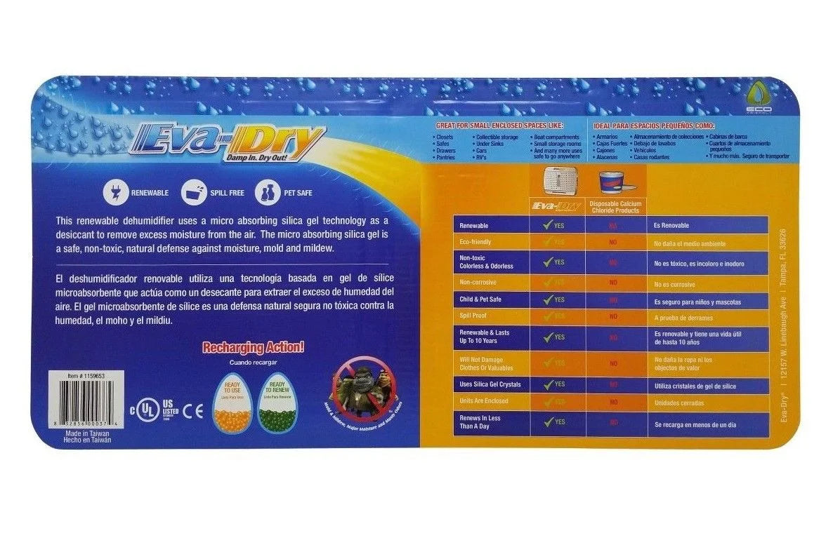 Renewable Mini Dehumidifiers 2 Pack Y91496