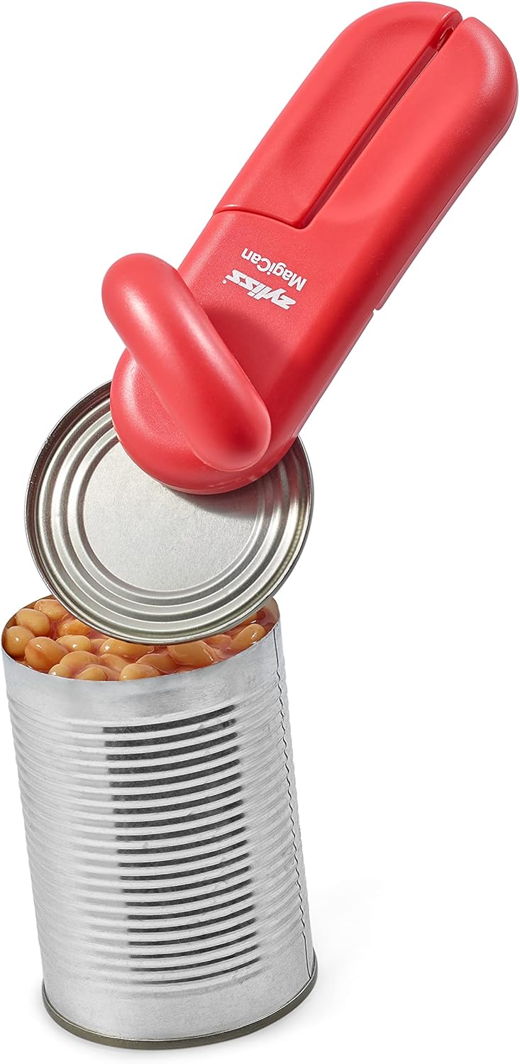 Manual Can Opener with Lid Release - Red C431006