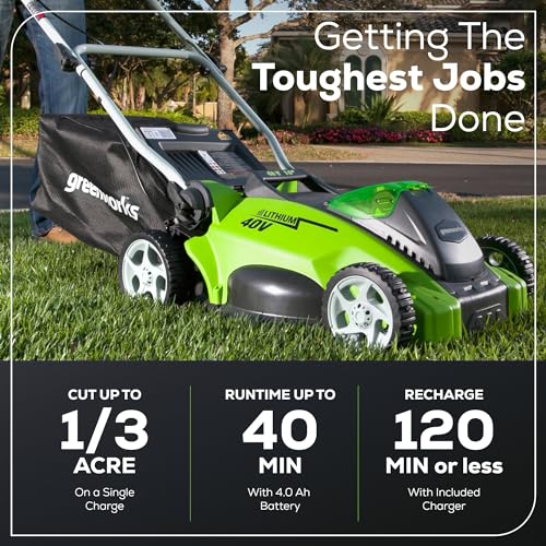 40V 21" Brushless Cordless Self-Propelled Lawn Mower with 5.0Ah Battery and Charger H464