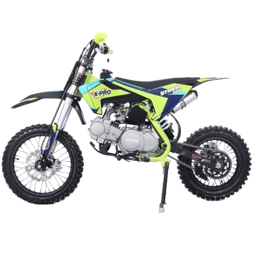125cc Kids Dirt Bike with 4-Speed Semi-Automatic Transmission and 14"/12" Tires B4651