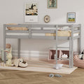 Solid Wood Twin Size Loft Bed with Ladders and Guard Rails E73939