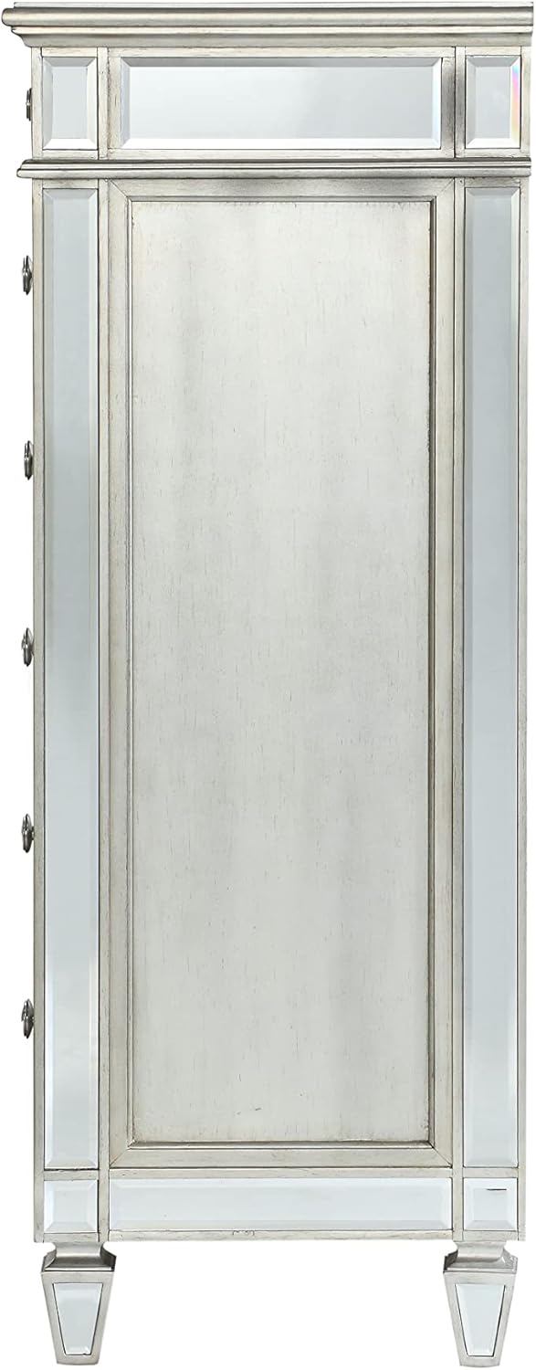 5 Drawer Mirrored Dresser with Pull-Out Tray Y103