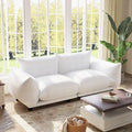 Beige 3 Seater Chaise Lounge Sectional Sofa with 3 Lumbar Pillows N863211