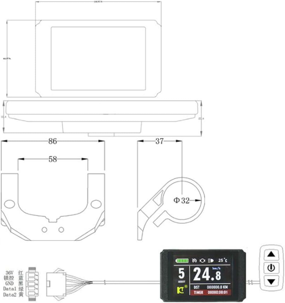 24V 36V 48V LCD8H Electric Bicycle Controller N90456