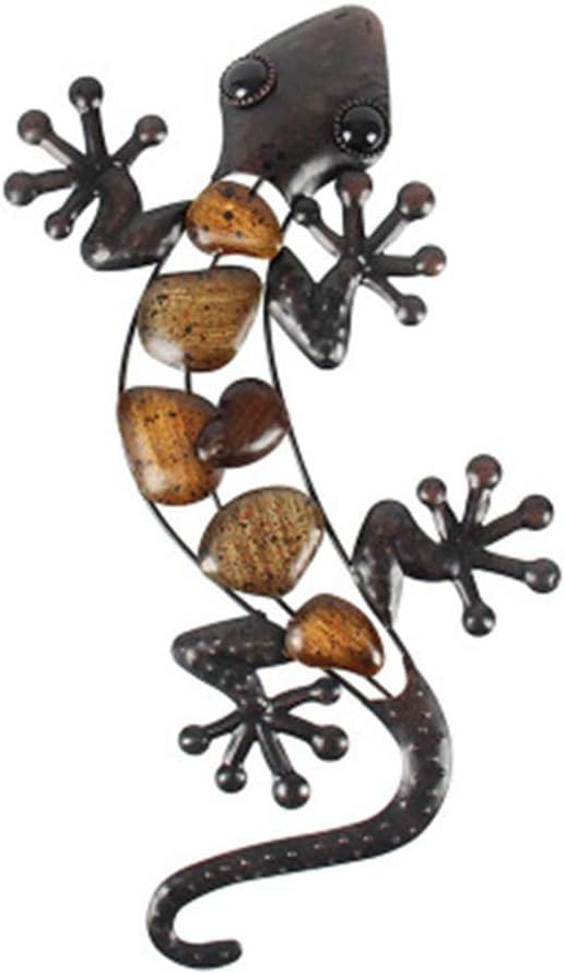 Metal Gecko Wall Statues (2 Pack) K8916