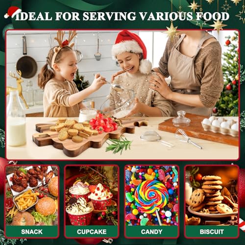 16.5" Acacia Wood Christmas Tree Charcuterie Board N88754