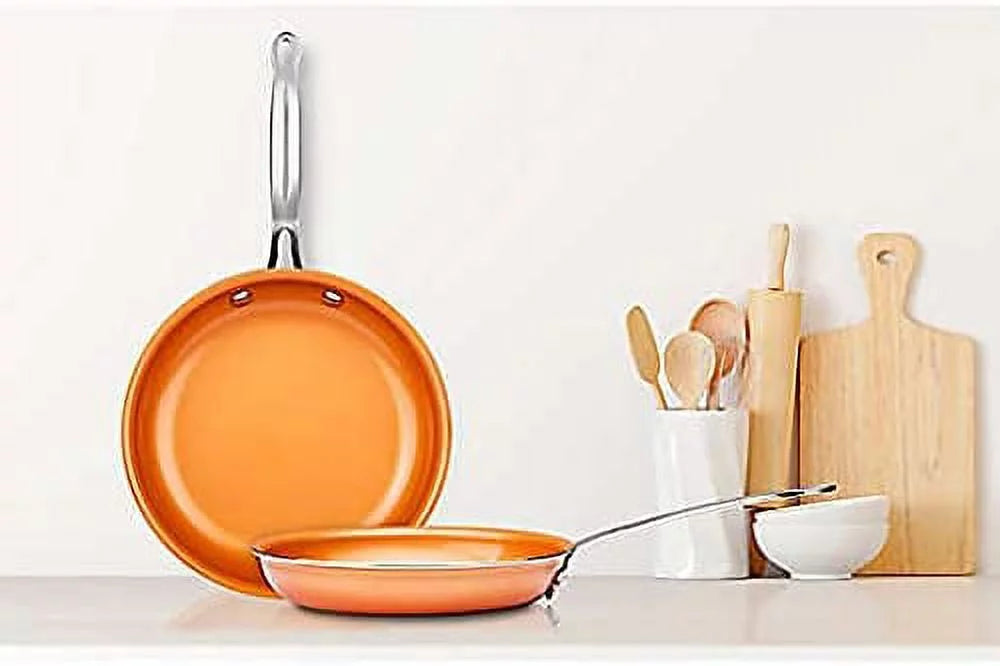 3 Pcs Nonstick Ceramic Frying Pan Cookware Set O447