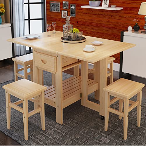 Drop Leaf Dining Table with Wheels U8091