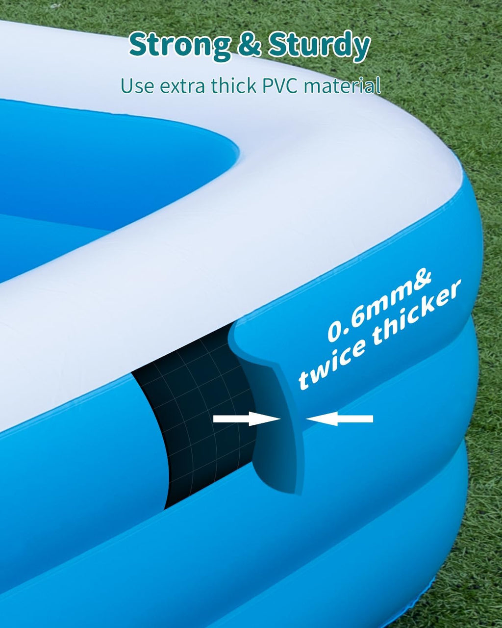130'' x 72'' x 22'' Inflatable Pool with Pump V24090