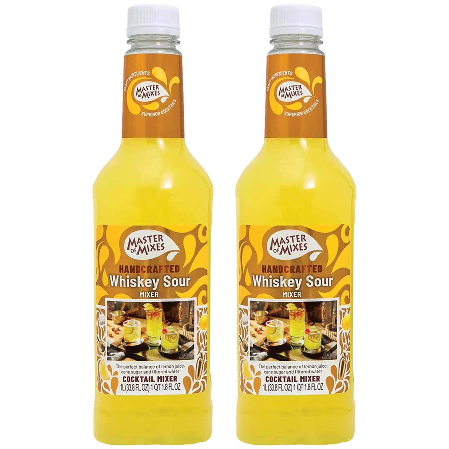 2 Pack Whiskey Sour Drink Mix – 1 Liter Bottle (33.8 Fl Oz) Y233377