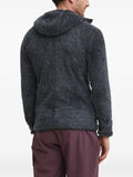 Salewa fleece-textured hooded jacket